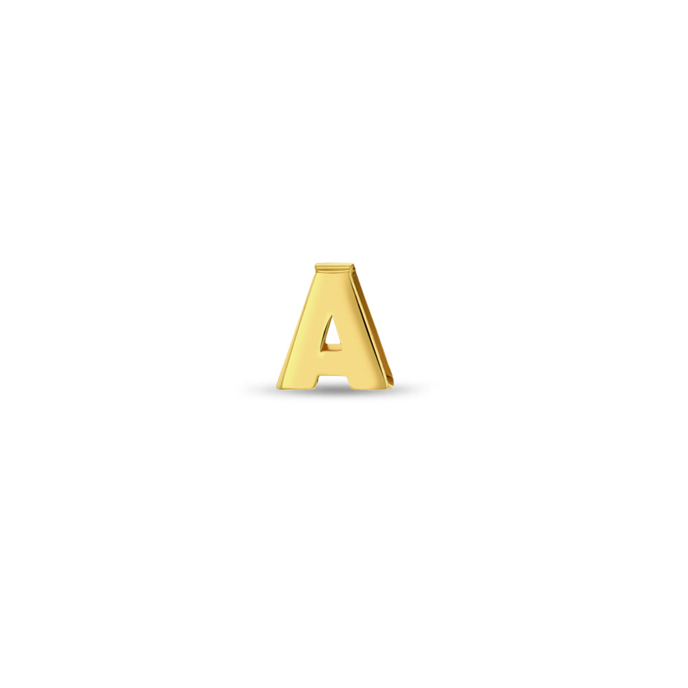 14k Gold Initial Letter Charm Kids / Children's / Girls for Charm Bracelet