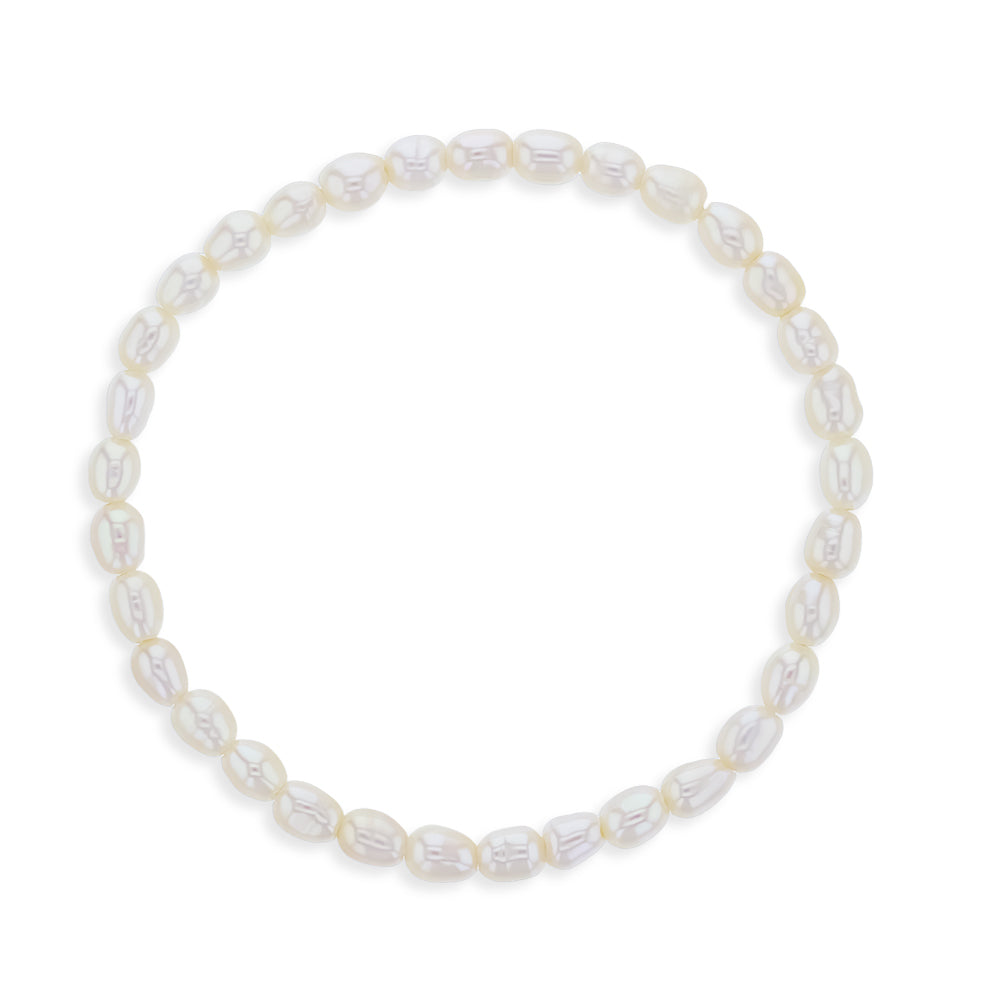 5"-7" Elongated Freshwater Cultured Pearl Baby / Kids / Teen Bracelet Base