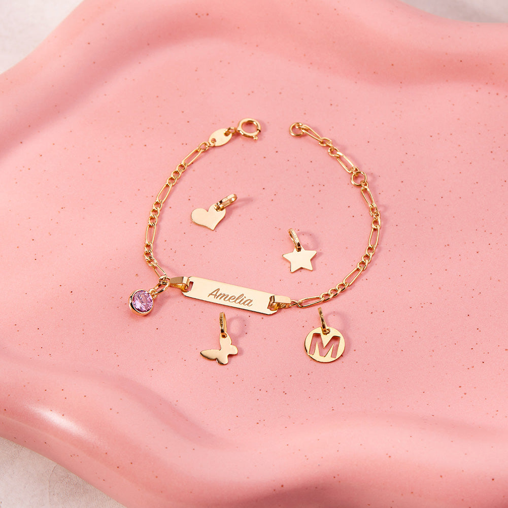 14k Gold Tiny Polished Butterfly Kids / Children's / Girls for Charm Bracelet