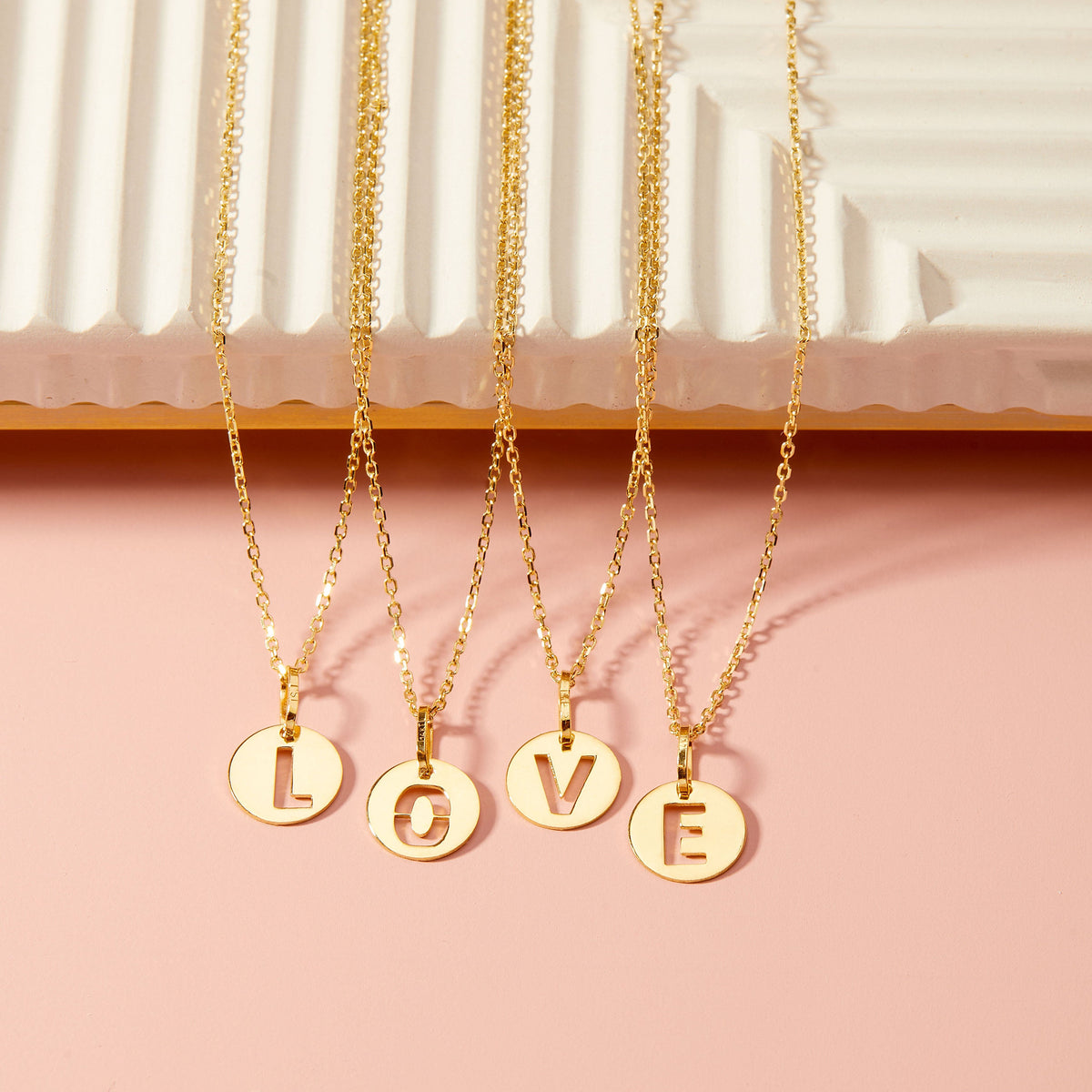 14k Gold Round Initial Letter Kids / Children's / Girls for Charm Bracelet