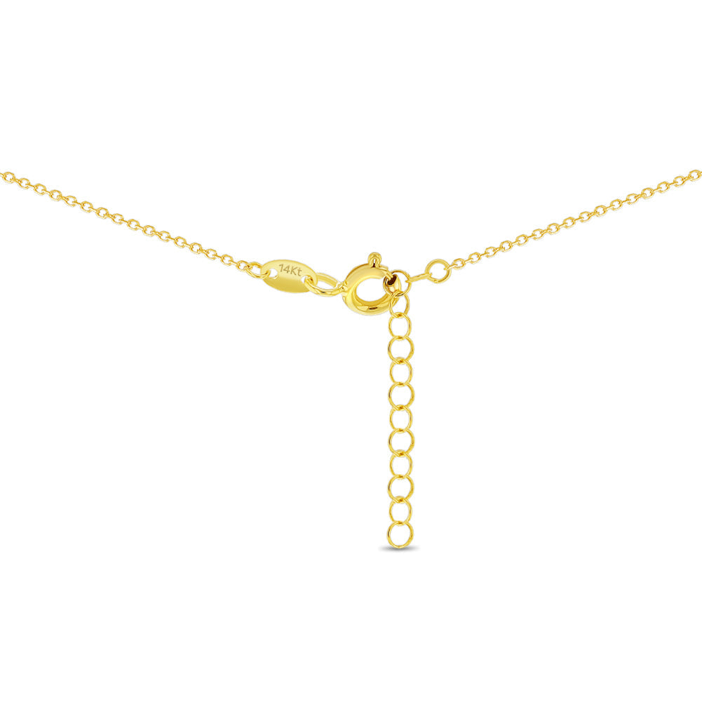 14k Gold Polished Moon Kids / Children's / Girls Pendant