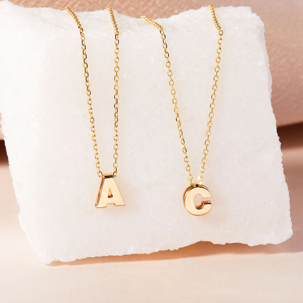 14k Gold Initial Letter Charm Kids / Children's / Girls for Charm Bracelet