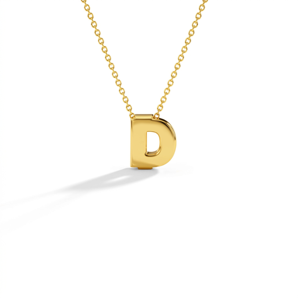 14k Gold Initial Letter Charm Kids / Children's / Girls Pendant