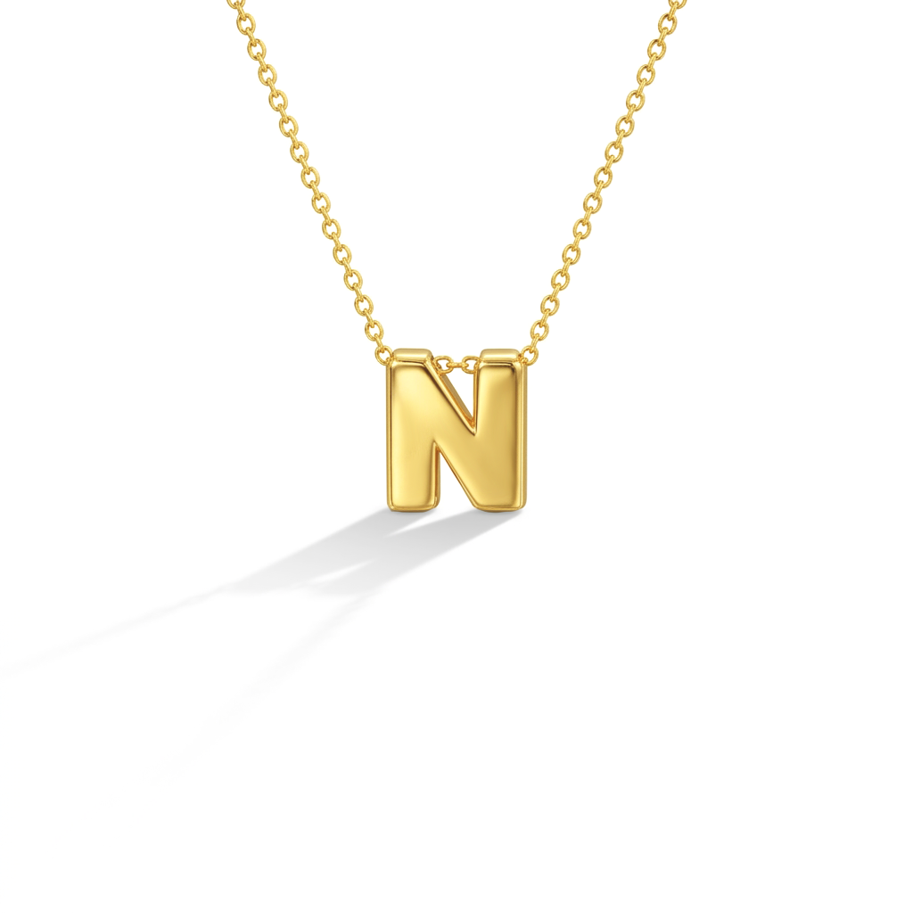 14k Gold Initial Letter Charm Kids / Children's / Girls Pendant