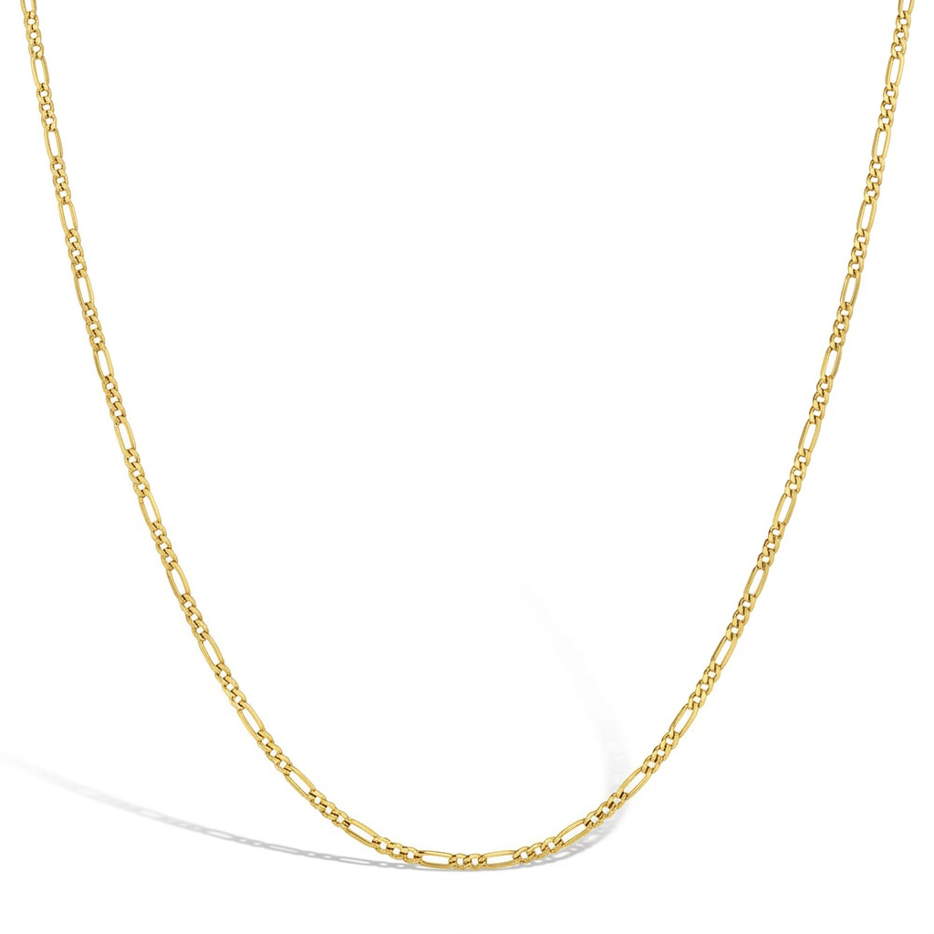 14k Gold Figaro Link 14" - 16" Baby / Toddler / Young Girls Chain