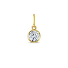 14k Gold Tiny Birthstone Cubic Zirconia 5mm Charm