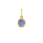 14k Gold Tiny Birthstone Cubic Zirconia 5mm Charm