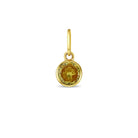 14k Gold Tiny Birthstone Cubic Zirconia 5mm Charm
