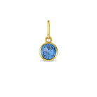 14k Gold Tiny Birthstone Cubic Zirconia 5mm Charm