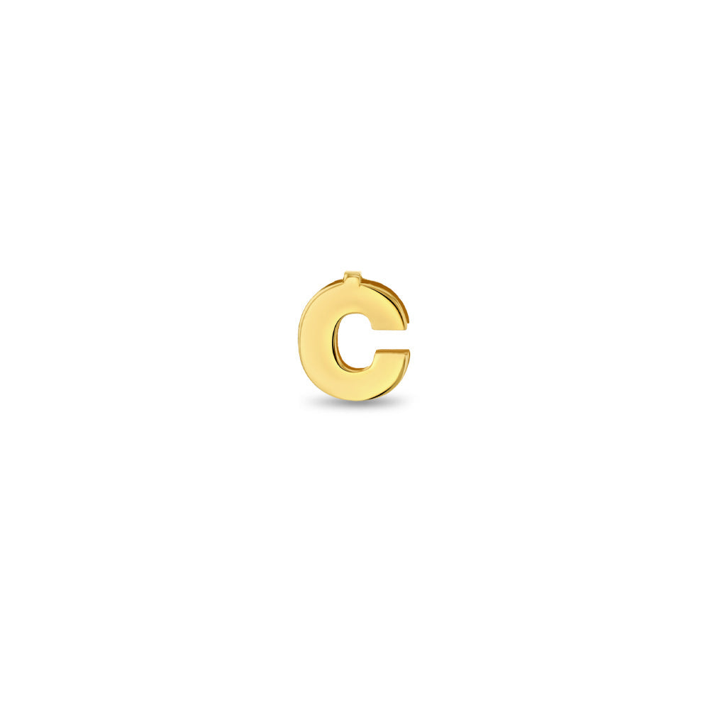 14k Gold Initial Letter Charm Kids / Children's / Girls for Charm Bracelet
