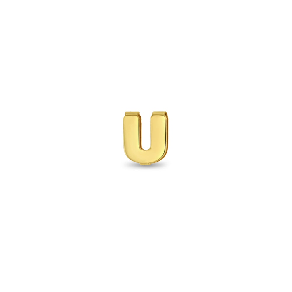 14k Gold Initial Letter Charm Kids / Children's / Girls for Charm Bracelet