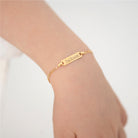 18k Gold 4.5"-5.5" Classic Figaro Toddler / Kids / Boys Bracelet