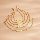 18k Gold 4.5"-5" Star Cutout Tag ID Baby / Toddler / Kids Bracelet
