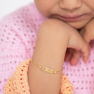 18k Gold 4.5"-5" Star Cutout Tag ID Baby / Toddler / Kids Bracelet