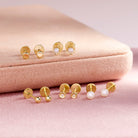 18k Gold Small Coin Baby / Toddler / Kids Earrings Safety Push Back