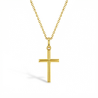 18k Gold Classic Stick Cross Baby / Kids / Girls Pendant