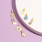 14k Gold Polished Moon Kids / Children's / Girls for Charm Bracelet