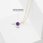 14k Gold Tiny Birthstone Cubic Zirconia 5mm Charm