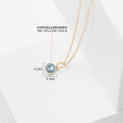 14k Gold Tiny Birthstone Cubic Zirconia 5mm Charm