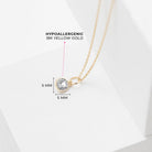 14k Gold Tiny Birthstone Cubic Zirconia 5mm Charm