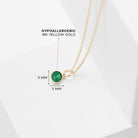 14k Gold Tiny Birthstone Cubic Zirconia 5mm Charm