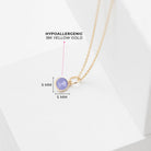 14k Gold Tiny Birthstone Cubic Zirconia 5mm Charm