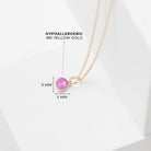 14k Gold Tiny Birthstone Cubic Zirconia 5mm Charm
