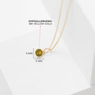 14k Gold Tiny Birthstone Cubic Zirconia 5mm Charm