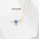 14k Gold Tiny Birthstone Cubic Zirconia 5mm Charm