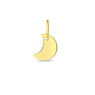14k Gold Polished Moon Kids / Children's / Girls for Charm Bracelet