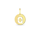 14k Gold Round Initial Letter Kids / Children's / Girls for Charm Bracelet