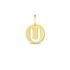 14k Gold Round Initial Letter Kids / Children's / Girls for Charm Bracelet
