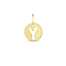 14k Gold Round Initial Letter Kids / Children's / Girls for Charm Bracelet