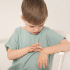14k Gold 4.5"-5.5" Classic Figaro Toddler / Kids / Boys Bracelet