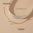 14k Gold 4.5"-5.5" Classic Figaro Toddler / Kids / Boys Bracelet