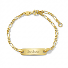 14k Gold 4.5"-5.5" Classic Figaro Toddler / Kids / Boys Bracelet