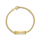 14k Gold 4.5-5.5" Classic Curb Identification Baby / Toddler / Kids Bracelet Extension