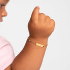 14k Gold 4.5"-5.5" Mother of Pearl Star Baby / Toddler / Kids Bracelet