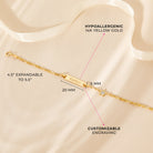 14k Gold 4.5"-5.5" Mother of Pearl Star Baby / Toddler / Kids Bracelet