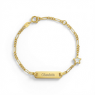 14k Gold 4.5"-5.5" Mother of Pearl Star Baby / Toddler / Kids Bracelet
