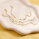 14k Gold 4.5"-5.5" Mother of Pearl Angel Baby / Toddler / Kids Bracelet