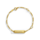 14k Gold 4.5"-5.5" Mother of Pearl Heart Baby / Toddler / Kids Bracelet