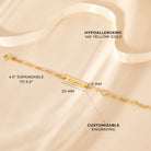 14k Gold 4.5"-5.5" Mother of Pearl Heart Baby / Toddler / Kids Bracelet