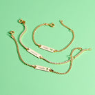 14k Gold 4.5"-5.5" Cross Cut Out ID Bracelet Baby / Toddler / Kids Bracelet Curb Chain