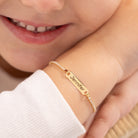 14k Gold 4.5"-5.5" Sparkling ID Bracelet Baby / Toddler / Kids Bracelet