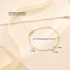 14k Gold 5.5" Mother of Pearl Butterfly Baby / Toddler / Kids Bracelet
