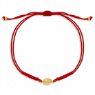 14k Gold Red Fortune Miraculous Virgin Mary Kids / Teen Bracelet
