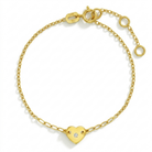 14k Gold 5-6" Heart Cubic Zirconia Kids / Children's / Girls Bracelet