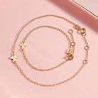 14k Gold 5-6" Cross CZ Kids / Children's / Girls Bracelet