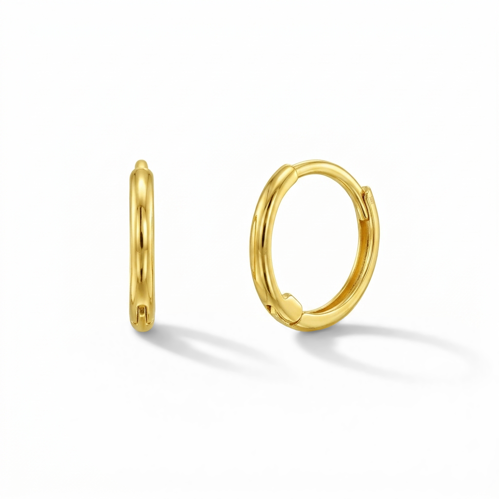 14k Gold The Perfect Tiny Hoop Baby / Toddler / Kids Earrings Hoop